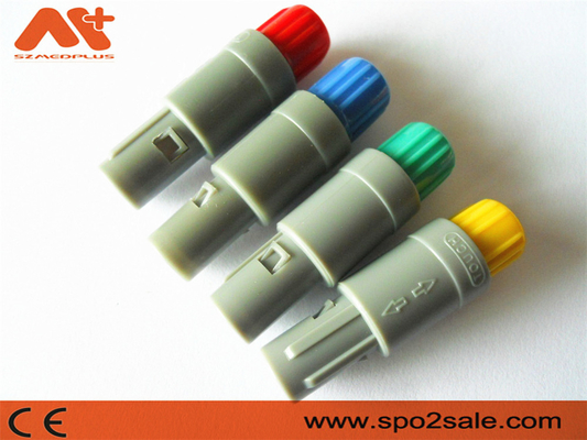1P プルプッシュ 6Pin プラスチックプラグ グレーシェル グレー袖 5.00mm ケーブル 医療機器接続器