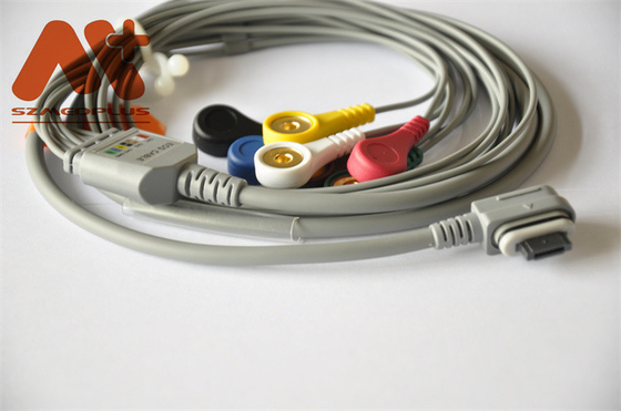 GEのヘルスケアの遠隔測定工学HolterはECG 2008594-002を7つの鉛のスナップ ケーブルで通信する