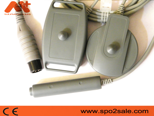 灰色TPUケーブルの円形が付いている1つの胎児のモニターのトランスデューサーに付き6 Pin UT3000B 2つ