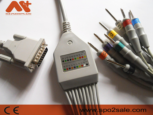 Aspel AsCARD EKGケーブル3のSerieのバナナ4.0の喧騒3.0の忍耐強い端