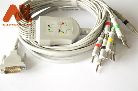 EDAN SE 601のElectrocardiographのための安全TPU IEC AHA EKGケーブル